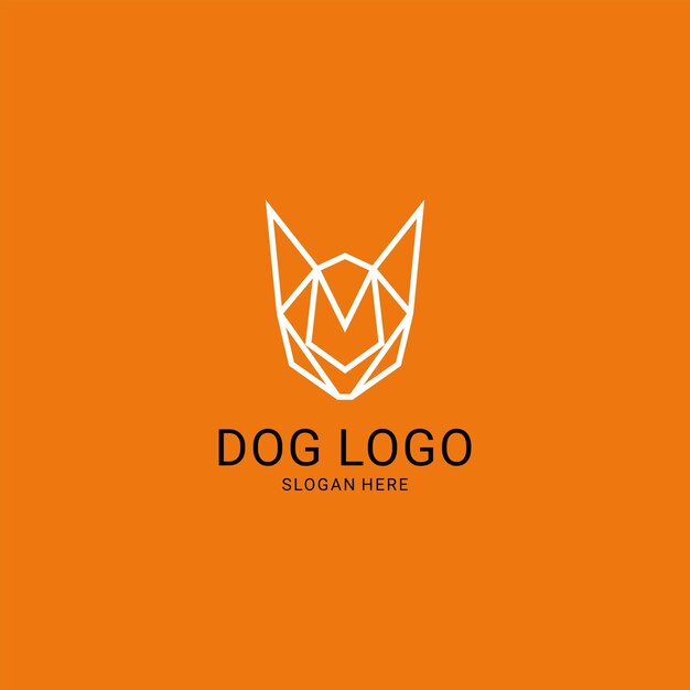 Vector de diseño de icono de logotipo de perro