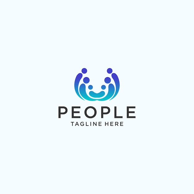 Vector de diseño de icono de logotipo de personas