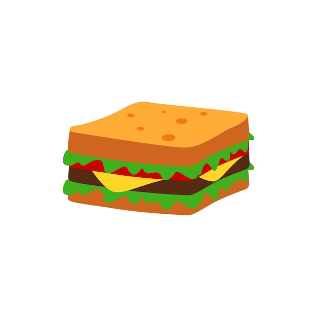 Vector de diseño de icono de logotipo de sándwich