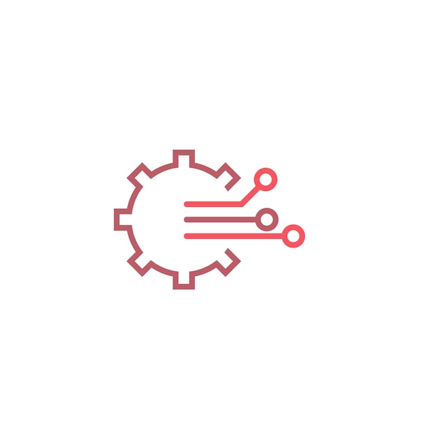 Vector de diseño de icono de logotipo de tecnología de circuito