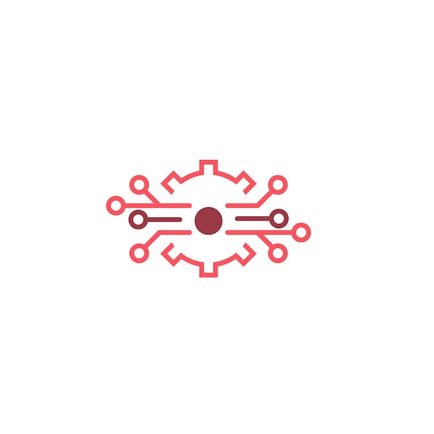 Vector de diseño de icono de logotipo de tecnología de circuito