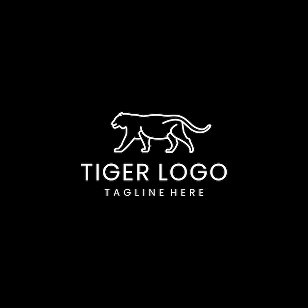 Vector de diseño de icono de logotipo de tigre