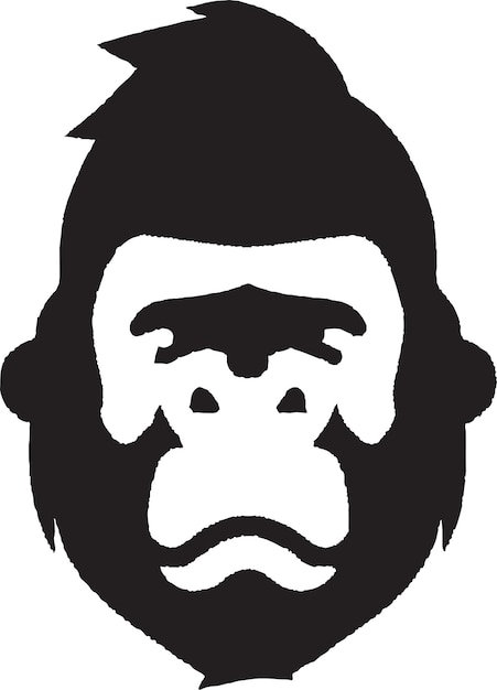 El vector de diseño del icono del mono lindo