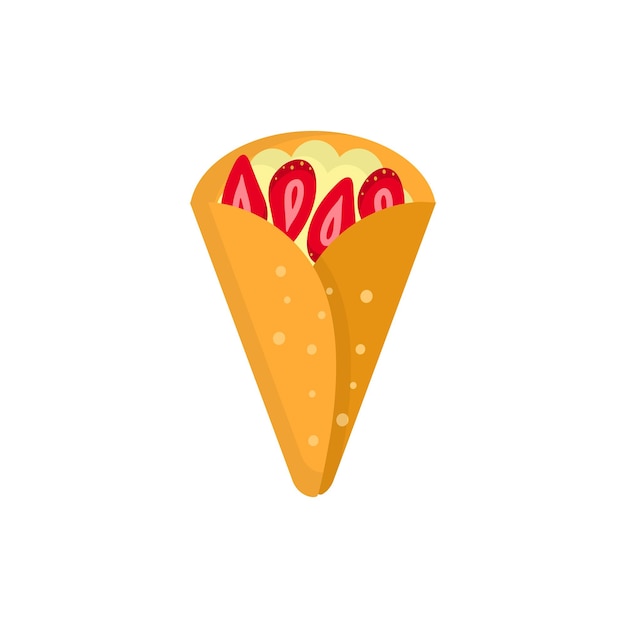 Vector de diseño de icono de pastel de crepe