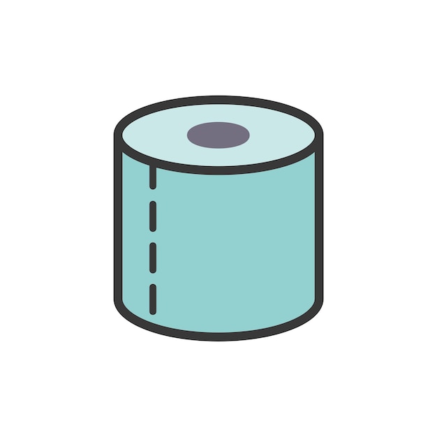 Vector de diseño del icono del rollo de tejido