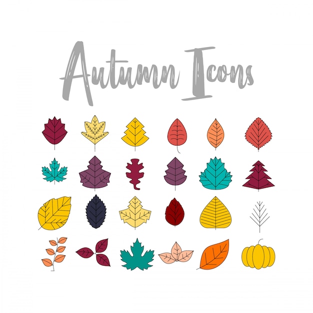 Vector de diseño de icono de temporada de otoño