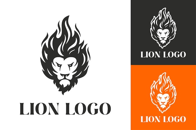 Vector de diseño de íconos del logotipo del león