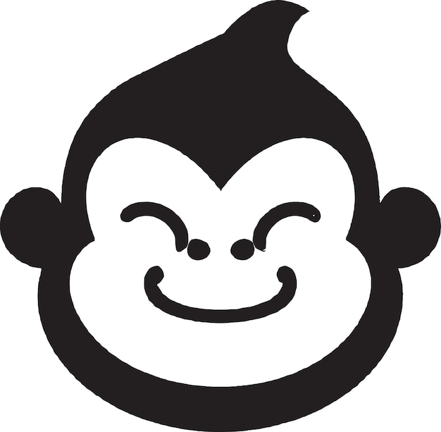 Vector de diseño de íconos de monos sin miedo