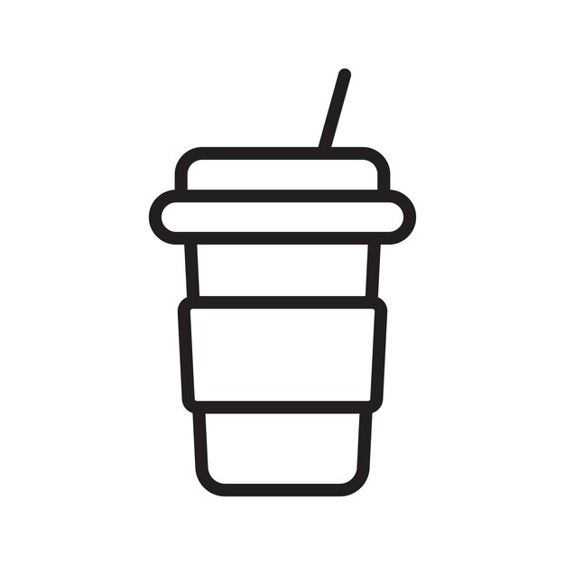 Vector de diseño de íconos de tazas de papel de café