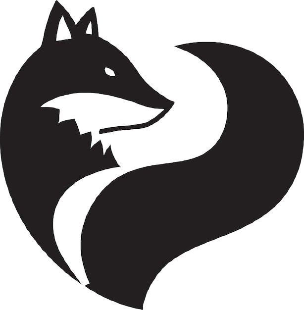 Vector de diseño de iconos de zorro mítico y legendario