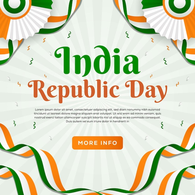Vector de diseño de ilustración del día de la república de la India