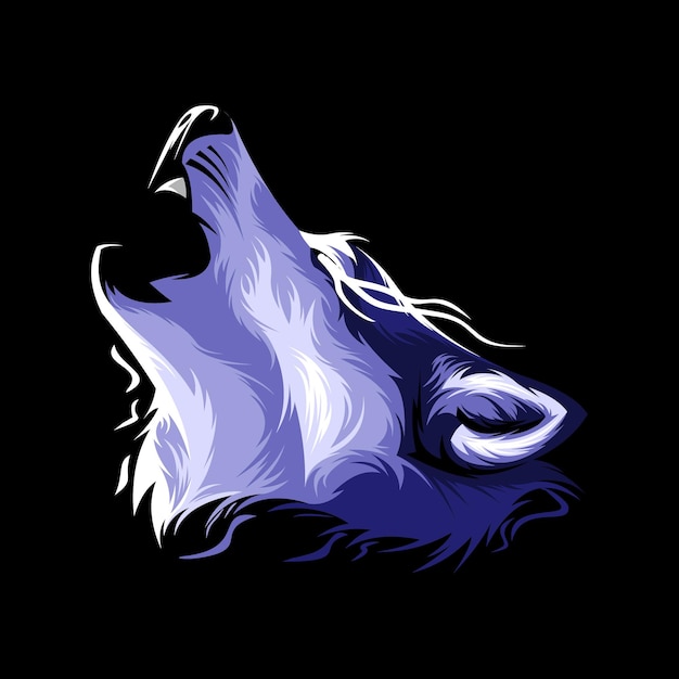 Vector de diseño de ilustración de lobo