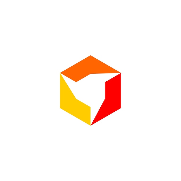 Vector de diseño de ilustración de logotipo de forma de hexágono de hélice colorido EPS 10