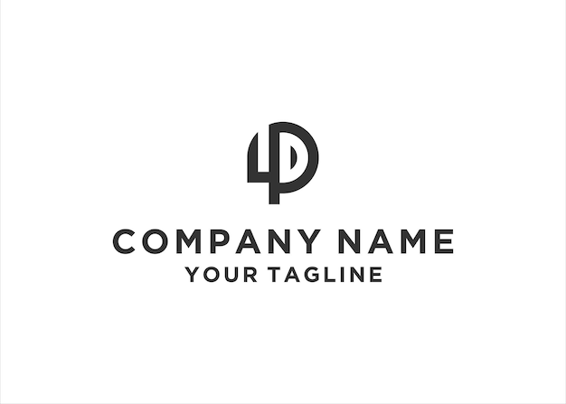 vector de diseño de ilustración de logotipo lp o pl