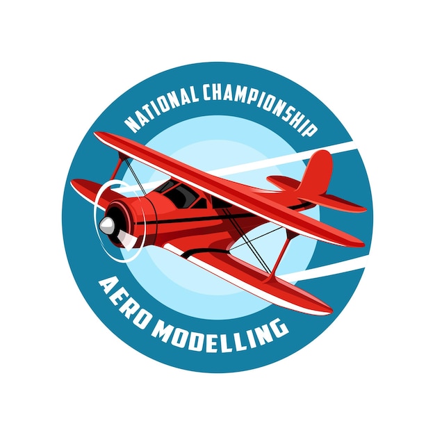 Vector de diseño de ilustración de modelado de aviación aero