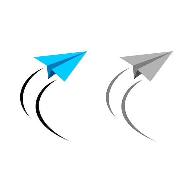 Vector de diseño de ilustración de plantilla de logotipo de avión de papel EPS 10