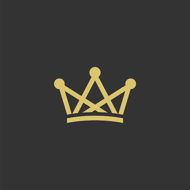 Vector de diseño de ilustración de plantilla de logotipo de corona simple EPS 10