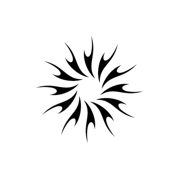 Vector de diseño de ilustración de plantilla de logotipo de flor tribal EPS 10