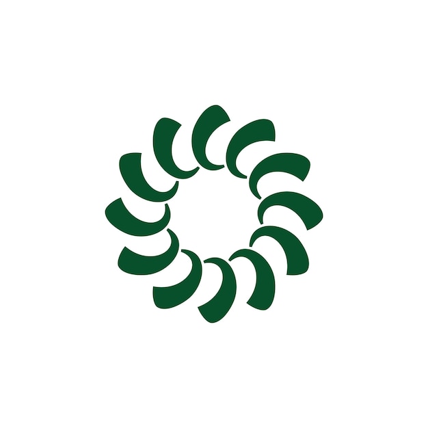 Vector de diseño de ilustración de plantilla de logotipo de flor verde decorativa EPS 10