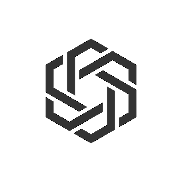 Vector de diseño de ilustración de plantilla de logotipo de forma hexagonal EPS 10