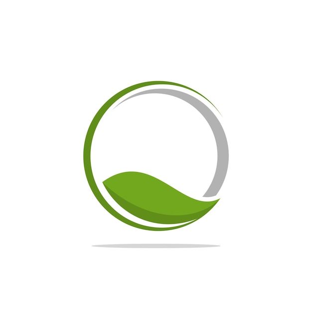 Vector de diseño de ilustración de plantilla de logotipo de hoja natural verde EPS 10