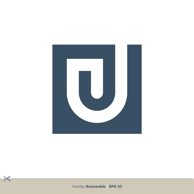 Vector de diseño de ilustración de plantilla de logotipo de letra U EPS 10