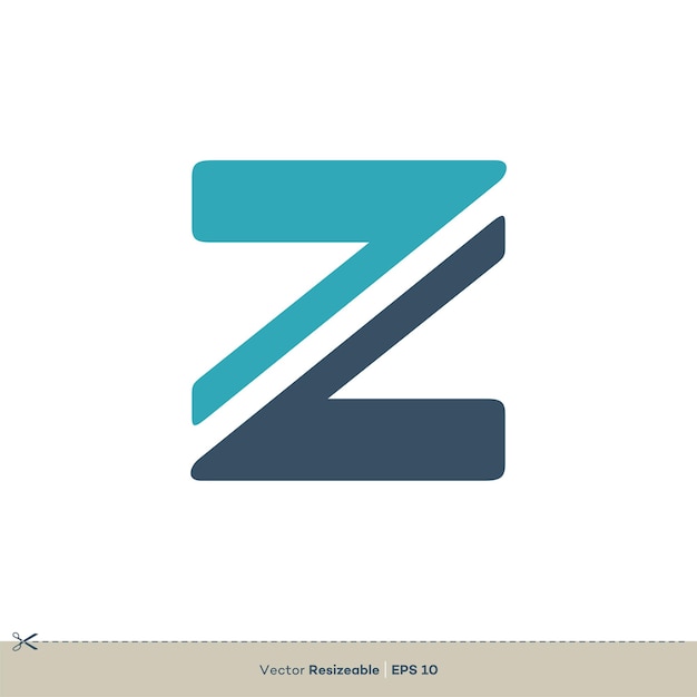 Vector de diseño de ilustración de plantilla de logotipo de letra Z EPS 10