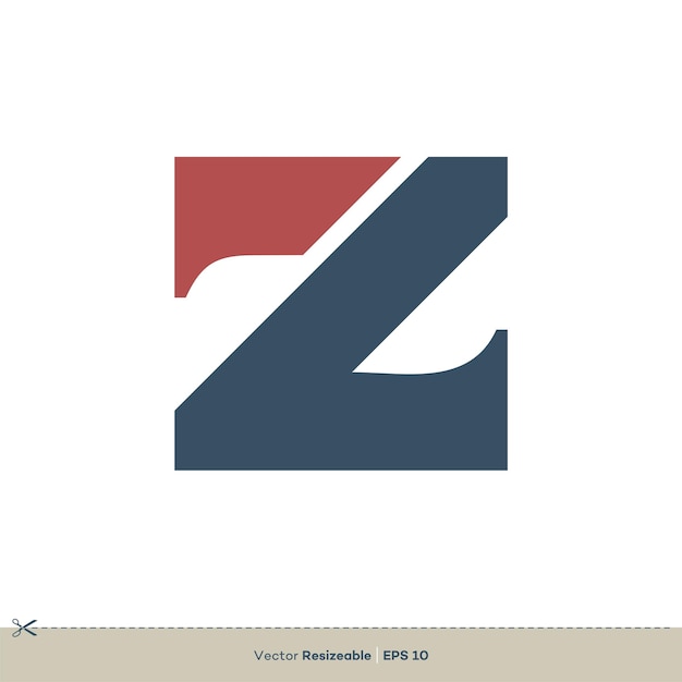 Vector de diseño de ilustración de plantilla de logotipo de letra Z EPS 10