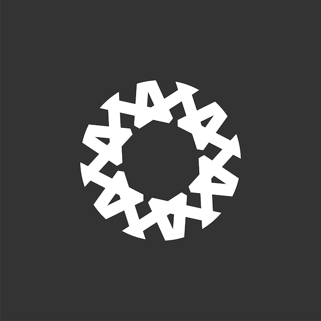 Vector de diseño de ilustración de plantilla de logotipo de línea de círculo abstracto EPS 10