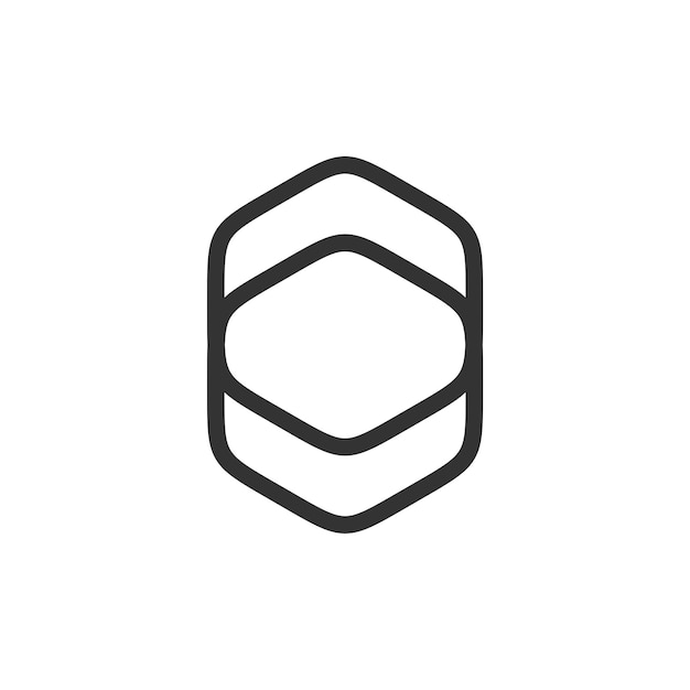 Vector de diseño de ilustración de plantilla de logotipo de línea hexagonal EPS 10