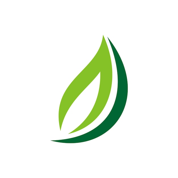 Vector de diseño de ilustración de plantilla de logotipo de llama verde natural EPS 10