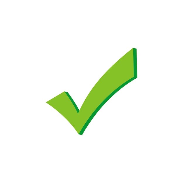 Vector de diseño de ilustración de plantilla de logotipo de marca de verificación verde EPS 10