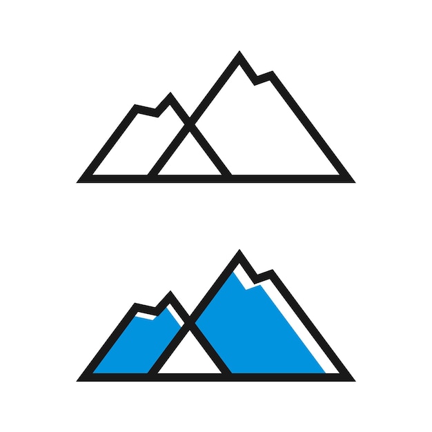 Vector vector de diseño de ilustración de plantilla de logotipo de montaña eps 10