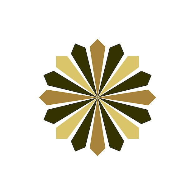 Vector de diseño de ilustración de plantilla de logotipo ornamental de estrella dorada EPS 10