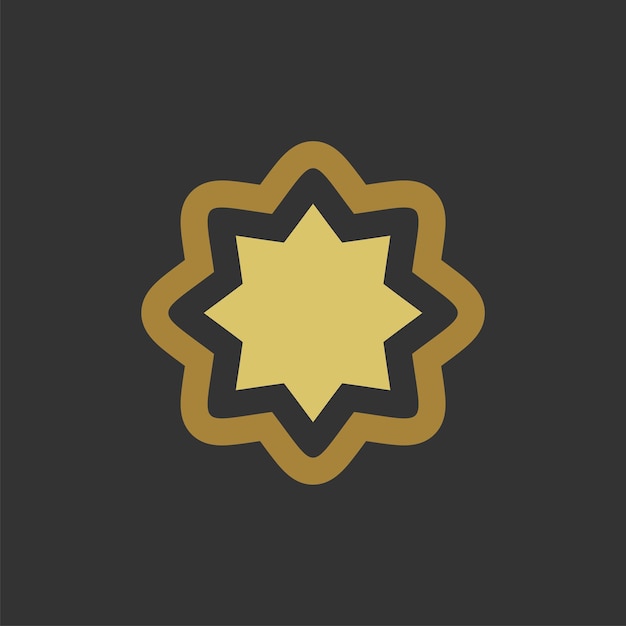 Vector de diseño de ilustración de plantilla de logotipo ornamental estrella EPS 10