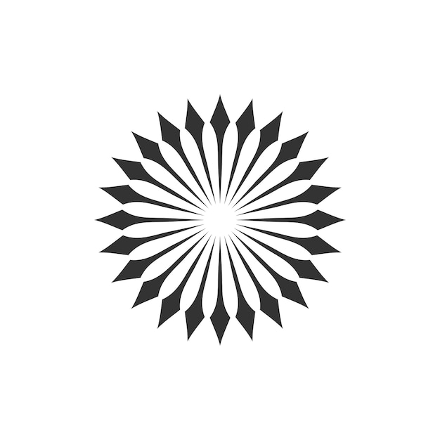 Vector de diseño de ilustración de plantilla de logotipo ornamental de estrella de flor EPS 10