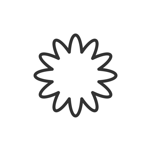 Vector de diseño de ilustración de plantilla de logotipo ornamental de estrella de flor EPS 10