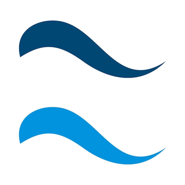 Vector de diseño de ilustración de plantilla de logotipo Swoosh azul EPS 10