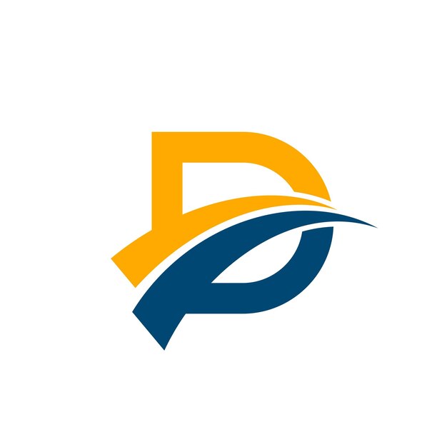 Vector de diseño de ilustración de plantilla de logotipo Swoosh de letra D EPS 10