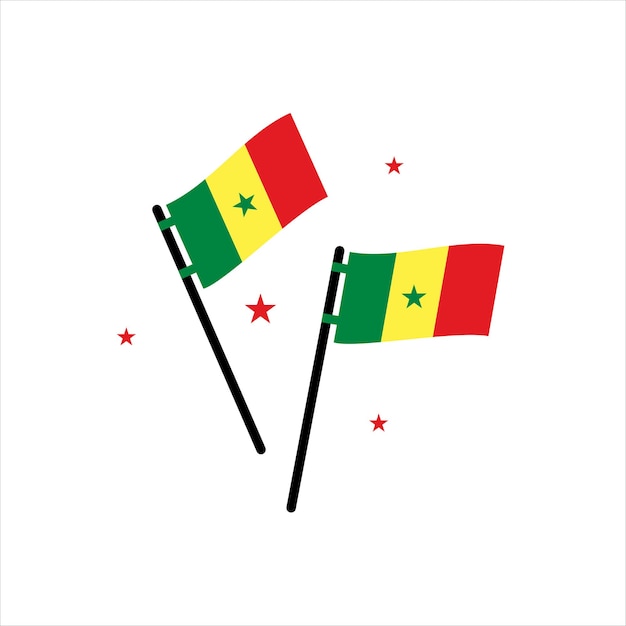 Vector de diseño de ilustraciones para el Día de la Independencia de Senegal