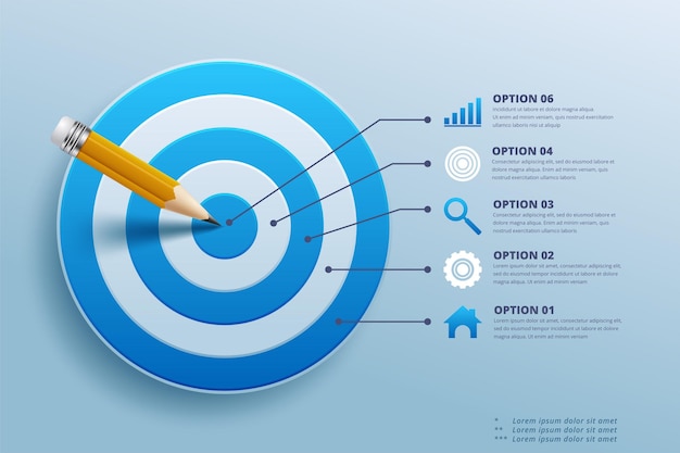 Vector de diseño de infografías de línea de tiempo e iconos de marketing