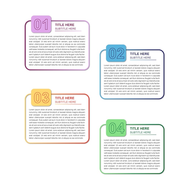 Vector de diseño infográfico creativo y colorido
