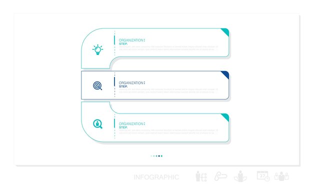 El vector de diseño infográfico y los iconos de marketing se pueden utilizar para el diseño del flujo de trabajo, el diagrama