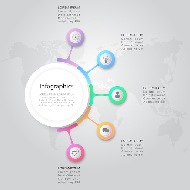Vector de diseño infográfico Pasos de concepto empresarial