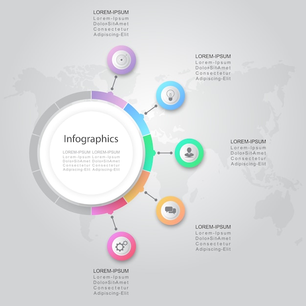 Vector de diseño infográfico Pasos de concepto empresarial