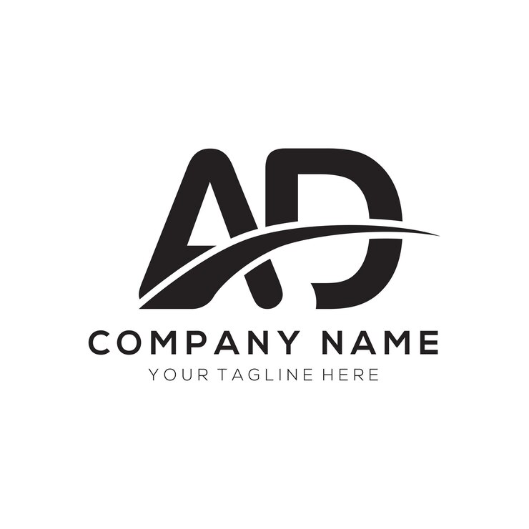 Vector vector de diseño inicial del logotipo de ad plantilla abstracto letra ilustración vectorial del logotipo de ad