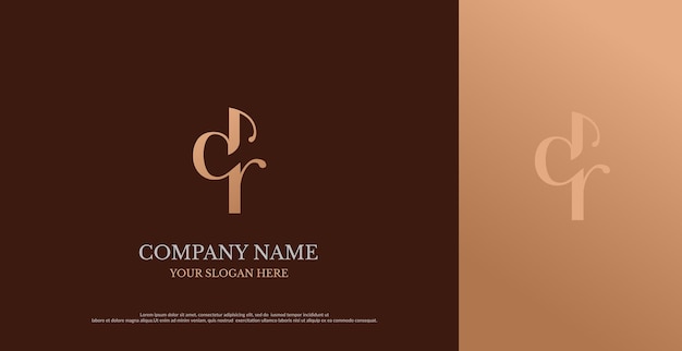 Vector de diseño inicial del logotipo de DR