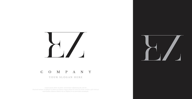 Vector de diseño inicial del logotipo EZ