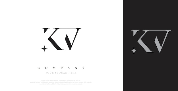Vector de diseño inicial del logotipo de KV