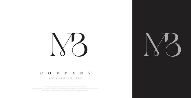 Vector de diseño inicial del logotipo de MB